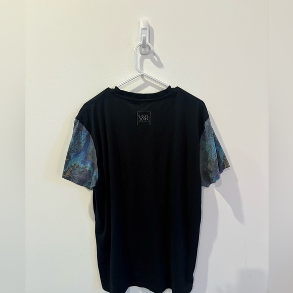 Young & Reckless Black Tee with Colorful Pocket and Sleeves - Picture 3 of 3
